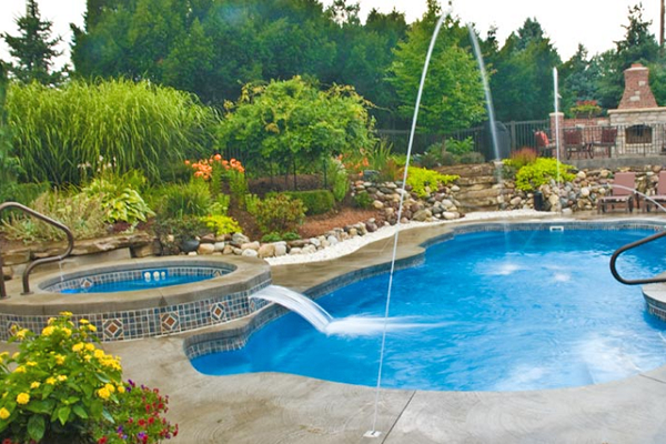 Serene Pool Resort Concrete swimming Pool Design temp